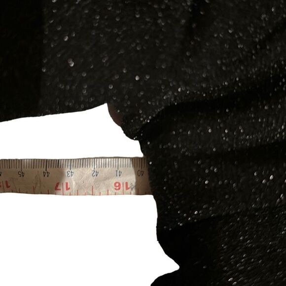 *New* Express Ladies Size S Sparkle Glitters Sweetheart Neck Black Body Mini Dre - Picture 9 of 14